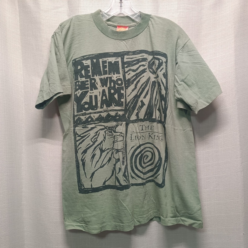 Vtg 90s The Lion King‎ Simba Remember Who You Are T-Shirt Adult M Single Stitch